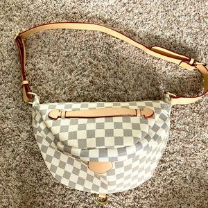 Designer inspired checkered bum bag. NWOT.